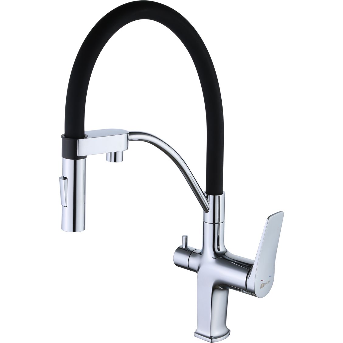 Смеситель для кухни с гибким изливом с подключением к фильтру питьевой воды Lemark Comfort, LM3074C