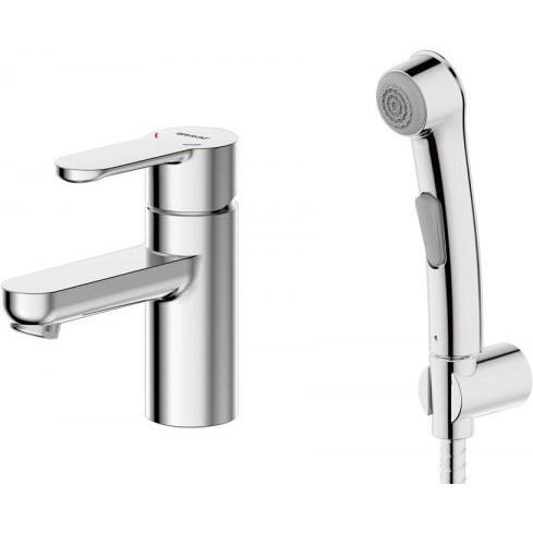 Смеситель для умывальника с гигиеническим душем Bravat Stream F13783C-3