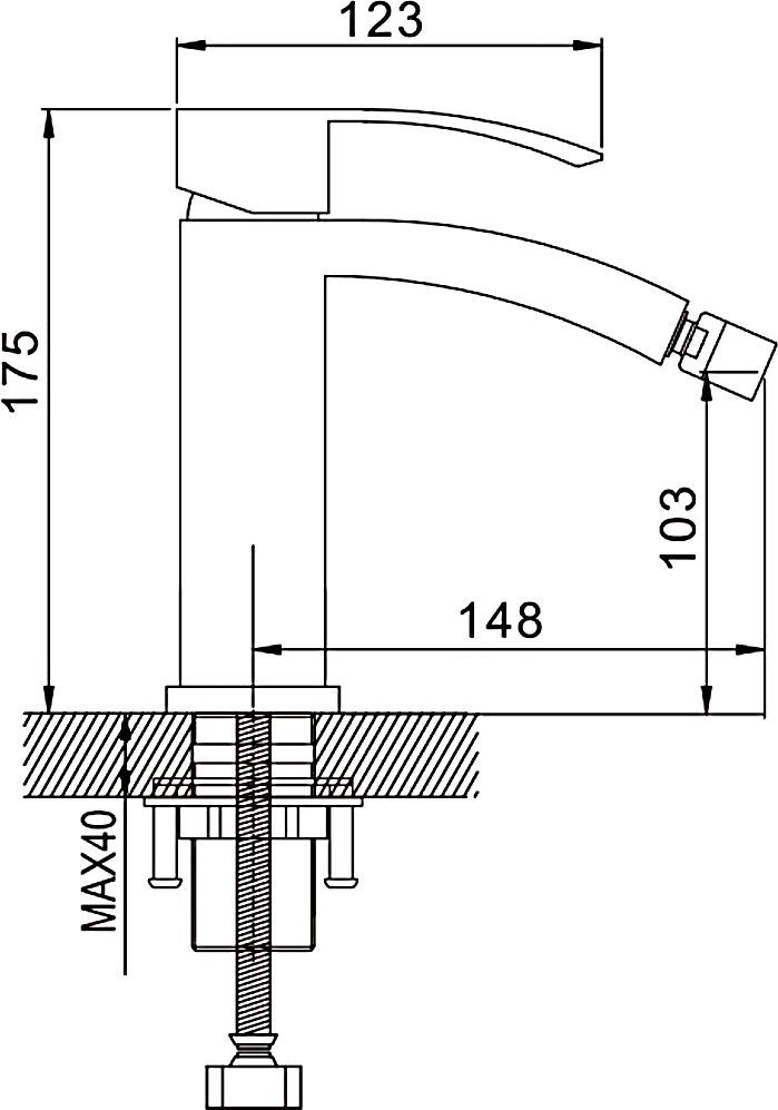 Смеситель для биде Rose, R1507F