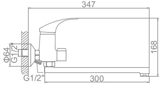 Смеситель для ванны Ledeme L2236