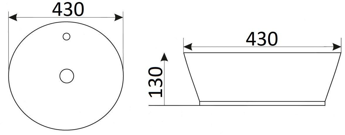 Раковина для ванной Ceramalux 45x45, D1306H022