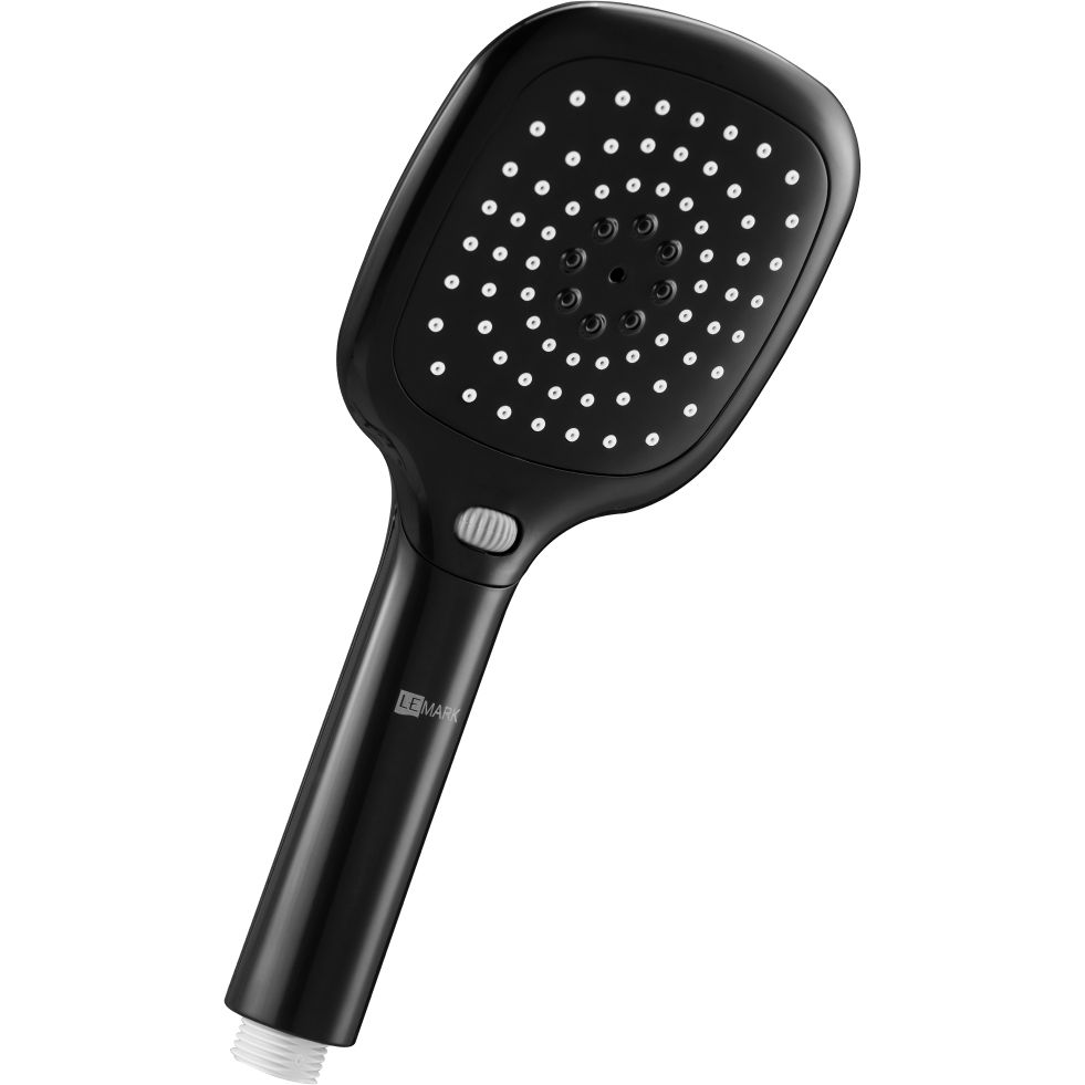 Лейка душевая квадратная 3-функциональная 110х253 мм Lemark, LM1013Black