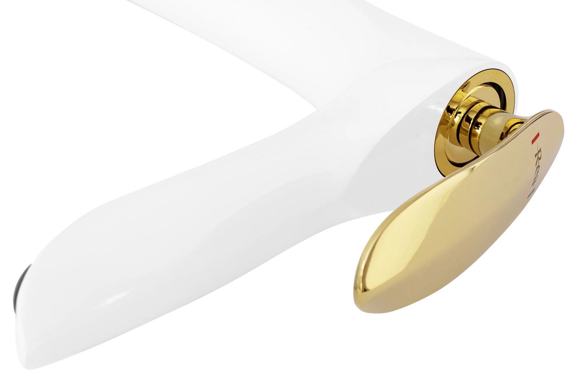 Смеситель для умывальника высокий Rea Orbit White/Gold, REA-B2053