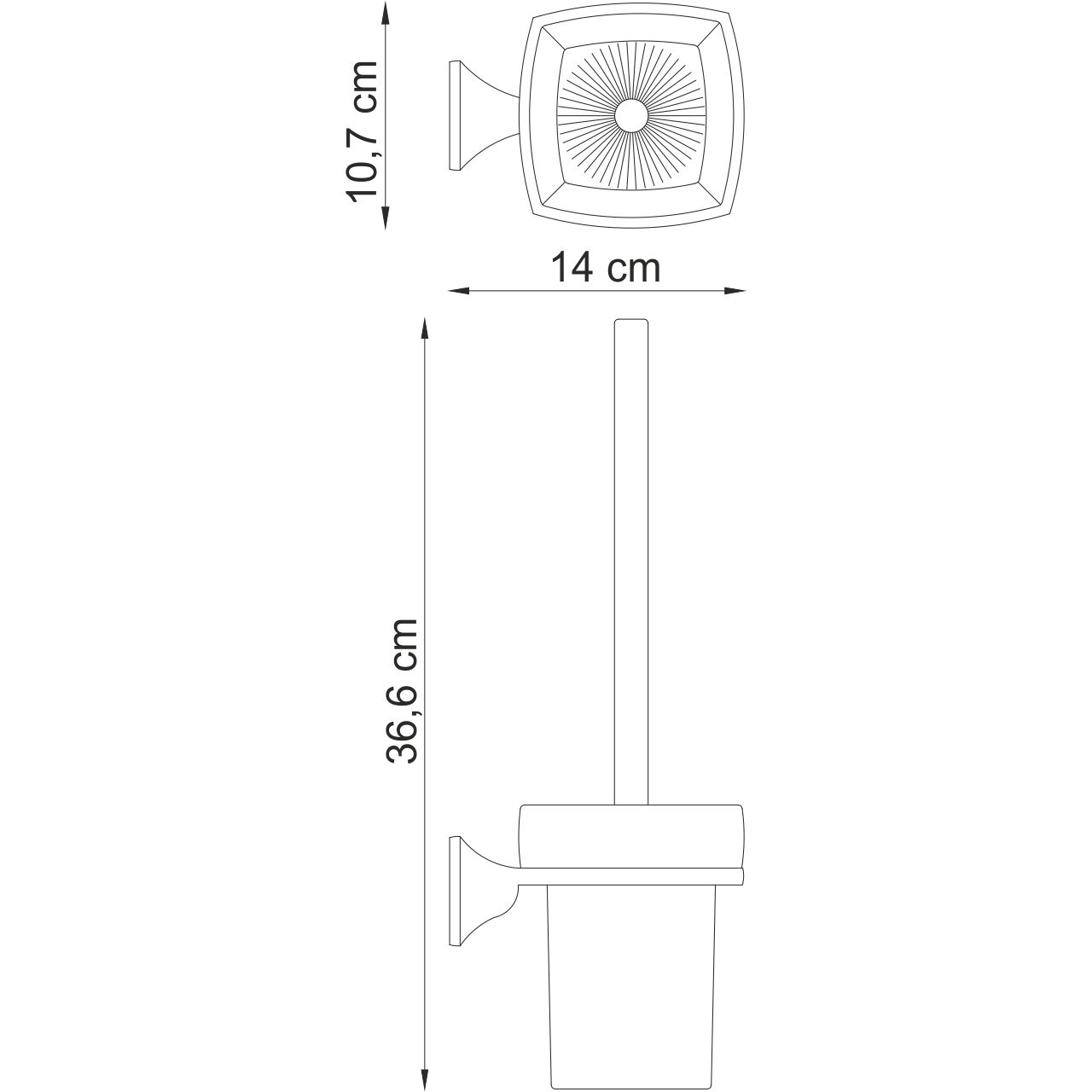 Щетка для унитаза подвесная WasserKRAFT Wern, K-2527