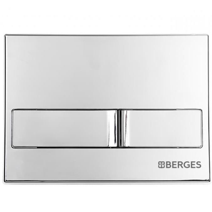 Комплект Berges Novum, кнопка L3 хром глянец, унитаз Mascon Rimless, сиденье Toma Slim, 043216
