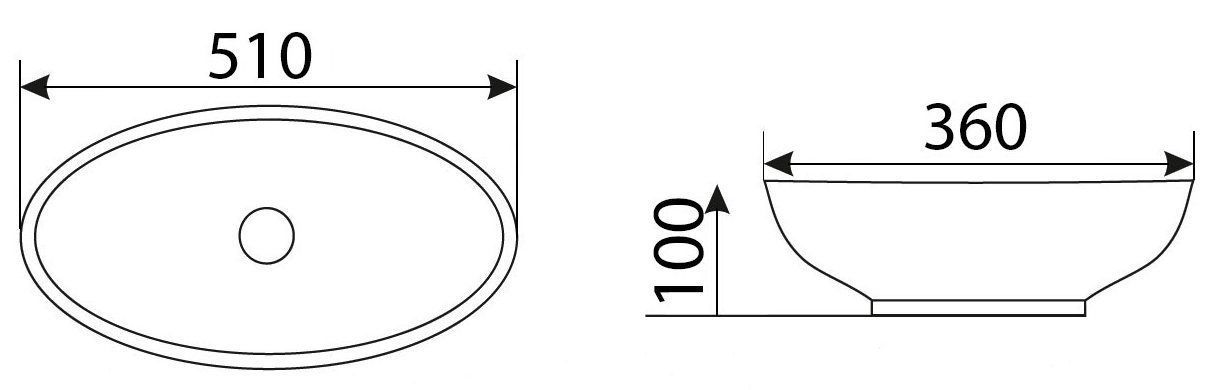 Раковина для ванной Ceramalux 49.5x35, 9022