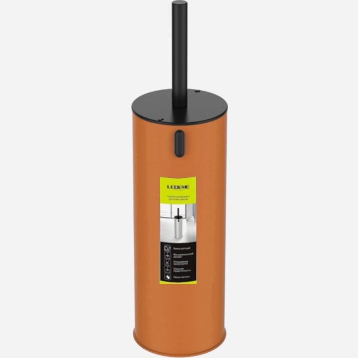 Туалетный ёршик оранжевый с замком Ledeme L915-7