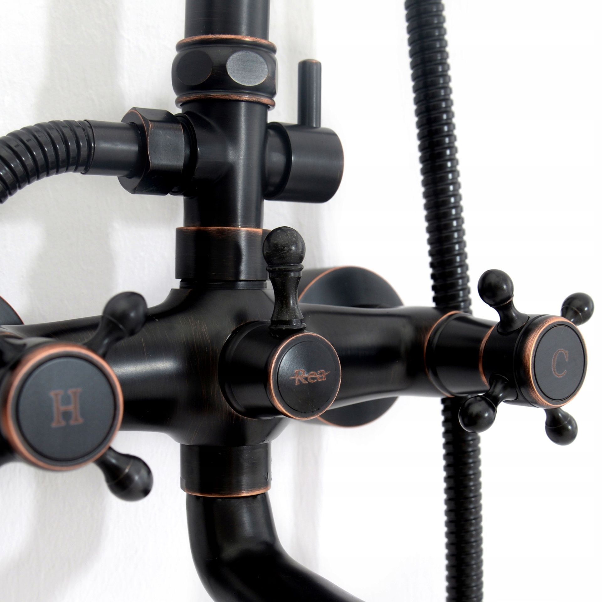 Душевая система Rea Retro Old Black, REA-P2366