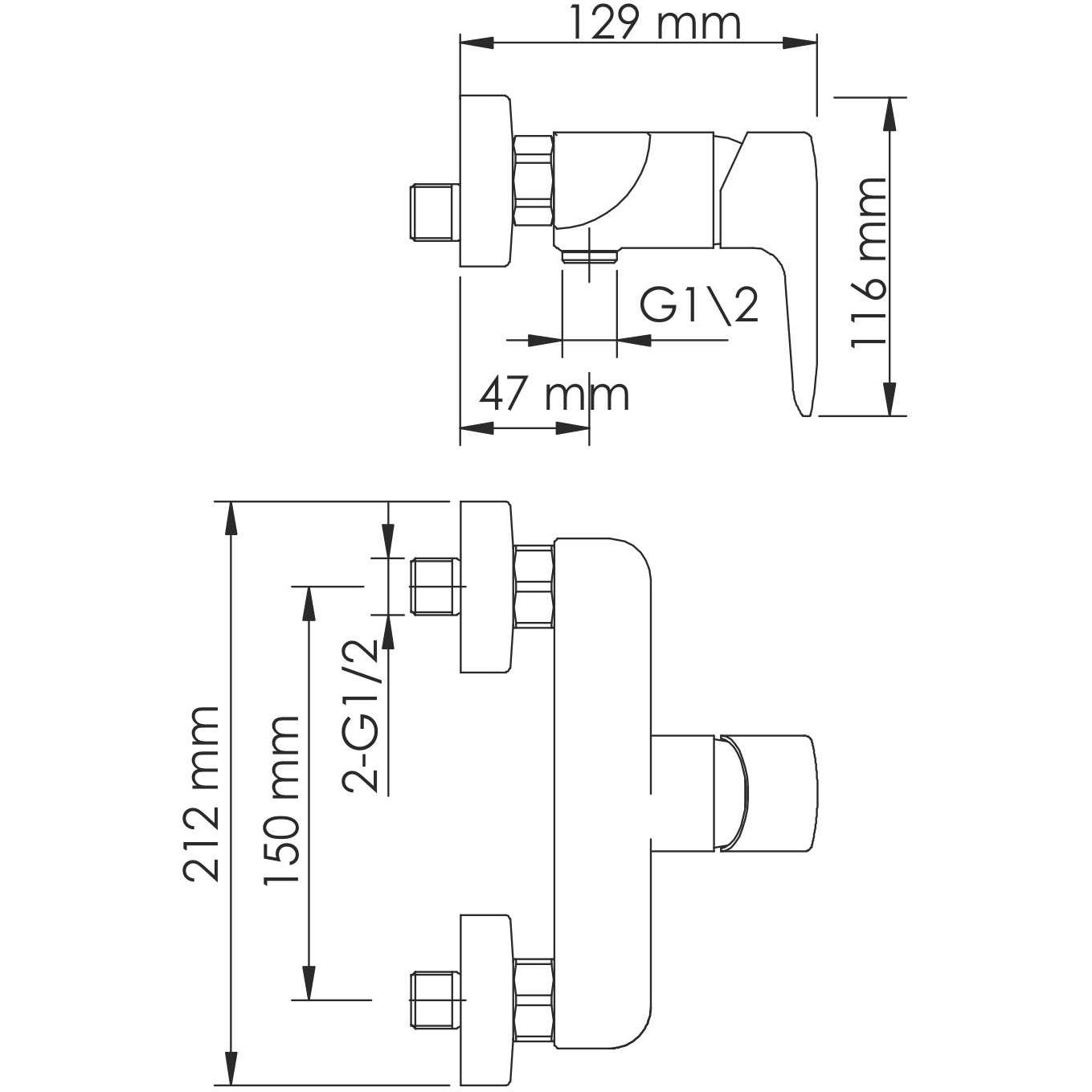 Смеситель для душа WasserKRAFT Vils, 5602