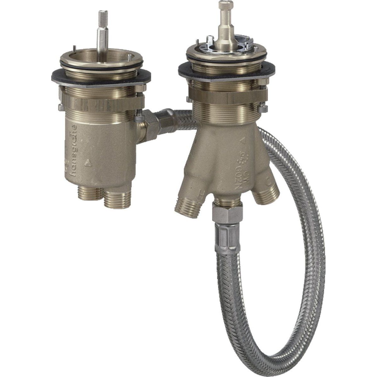 Скрытая часть термостата Hansgrohe sBox 2 отверстия, 13550180