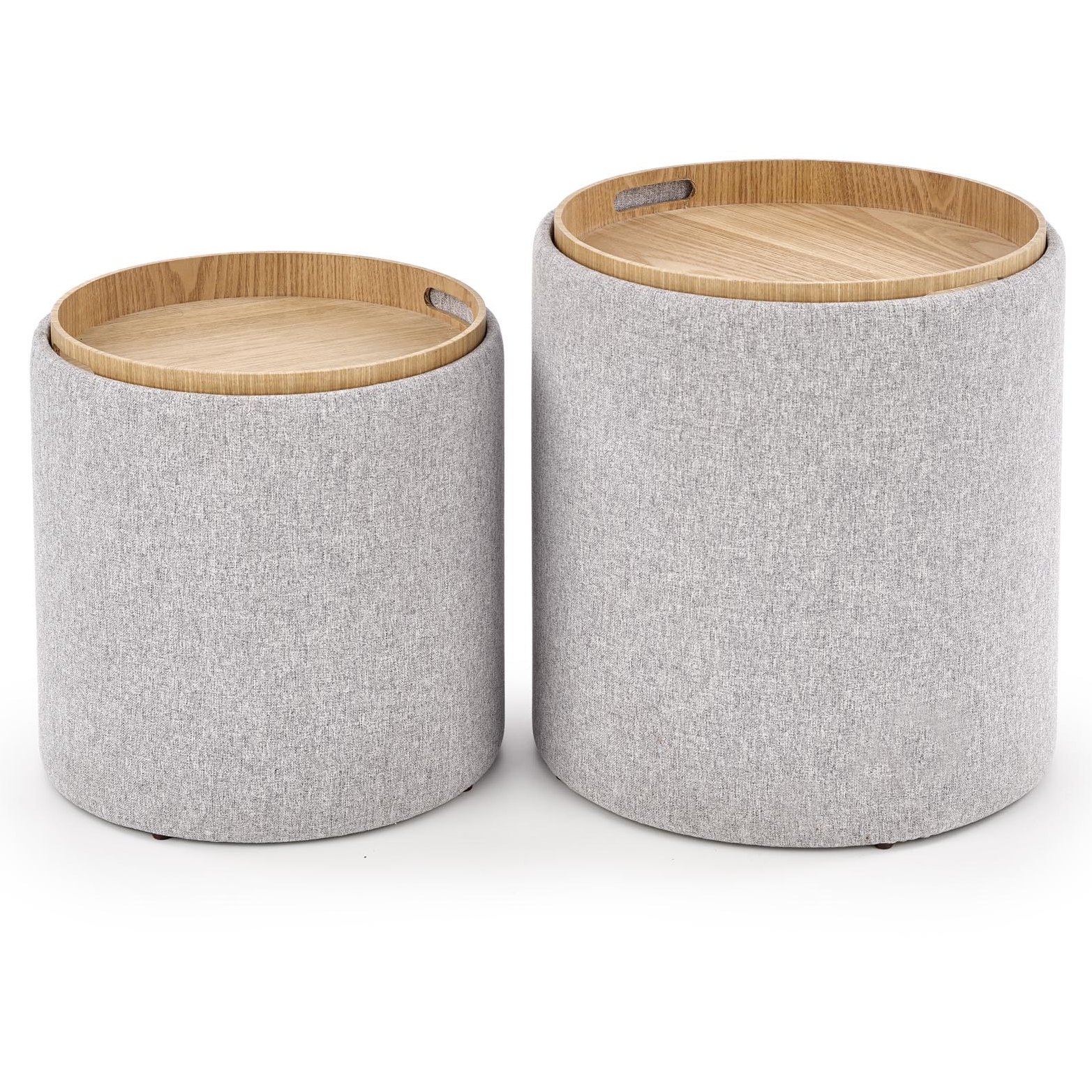 Комплект Halmar Aviko (2 пуфа) светло-серый, V-CH-AVIKO-PUFA