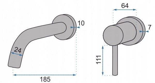 Смеситель встраиваемый Rea Lungo Gold, REA-B8559