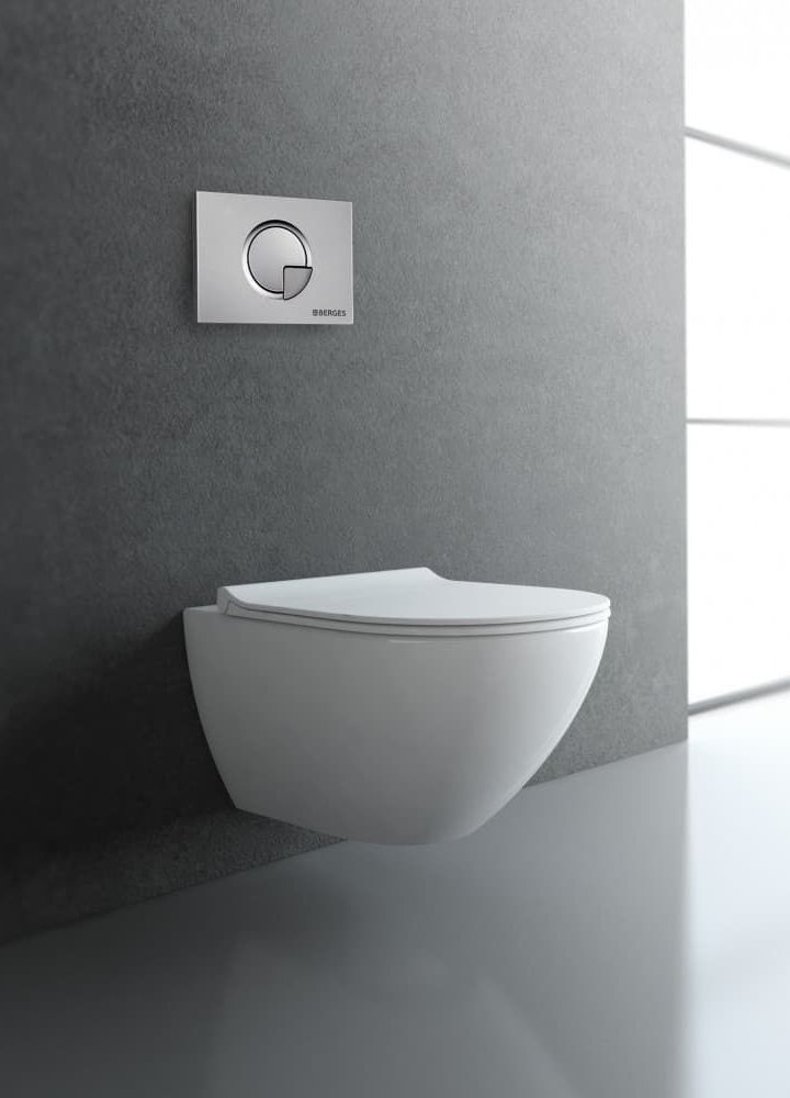 Унитаз подвесной Berges Puma Rimless с тонким сиденьем, 082131
