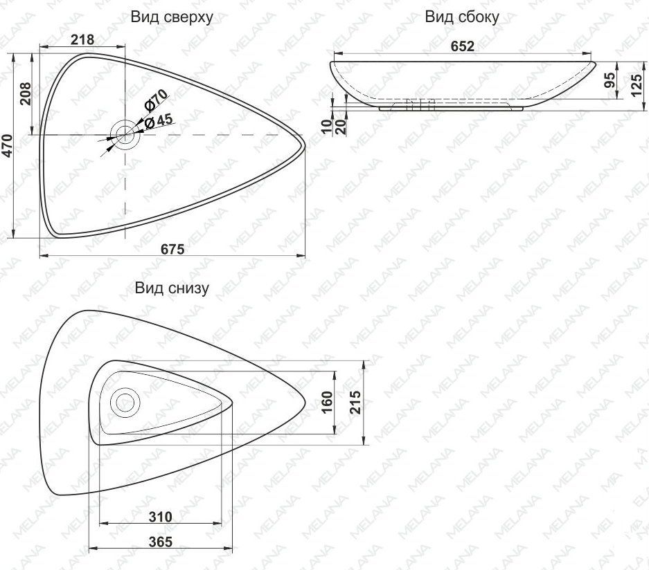 Раковина Melana MLN-7861, 7861-805