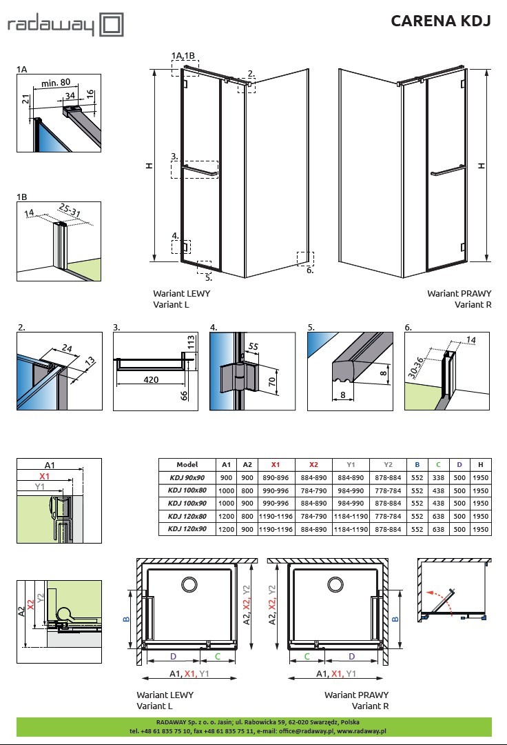 Душевая кабина Radaway Carena KDJ