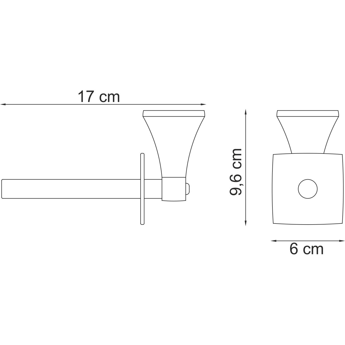 Держатель туалетной бумаги вертикальный WasserKRAFT Wern, K-2597
