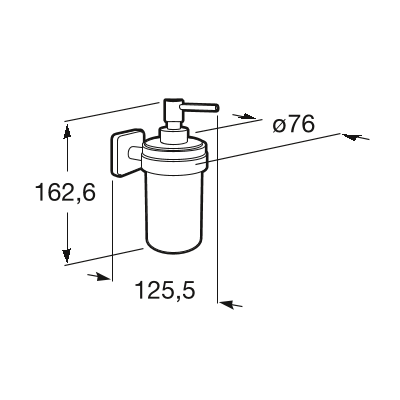 Настенный дозатор для мыла стеклянный Roca Victoria, A816678001