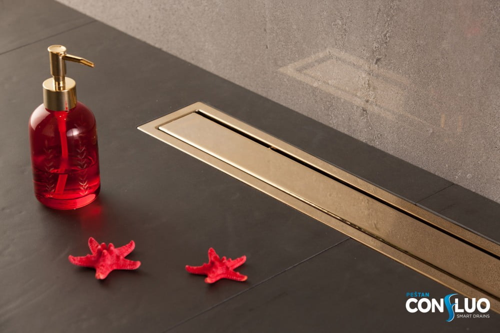 Душевой лоток Pestan Confluo Premium Line Gold