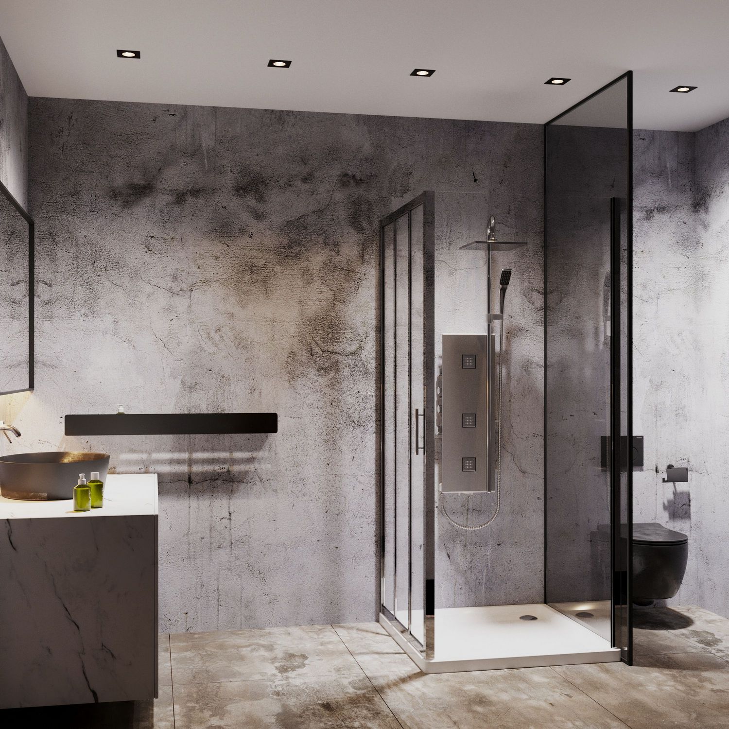 Душевой уголок Roxen Prima 90x90, 55080-90