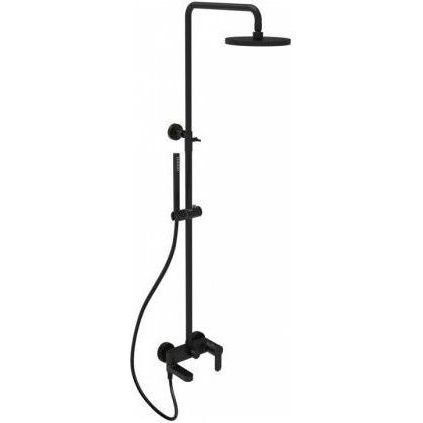 Система для душа с изливом Paffoni Blu черный матовый, ZCOL632NO