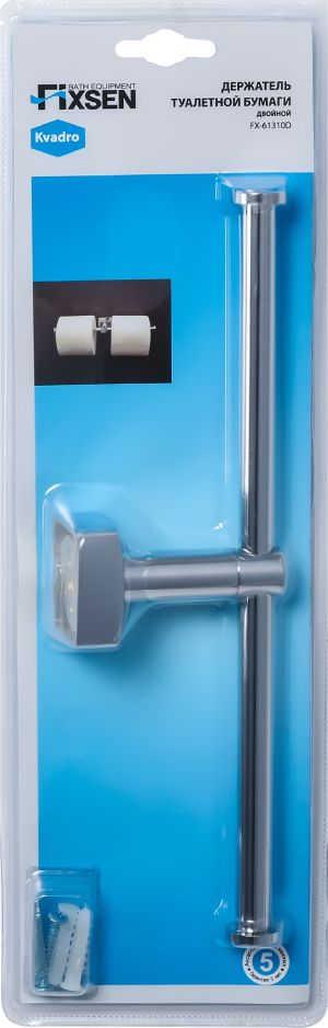 Держатель туалетной бумаги 2-ой Fixsen Kvadro , FX-61310D