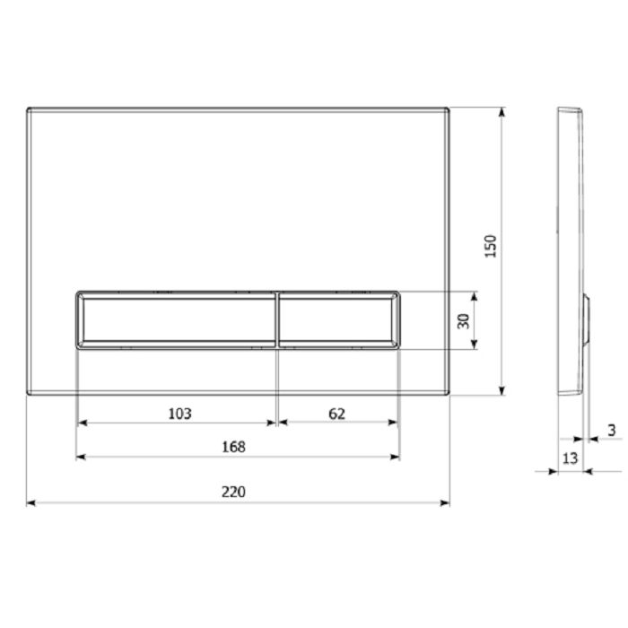 Пластиковая клавиша смыва Lavinia Boho RelFix, 38050602