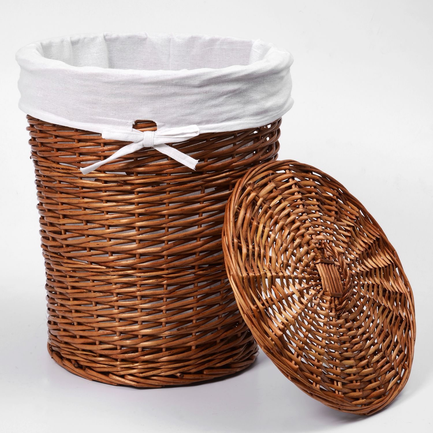 Плетеная корзина для белья с крышкой WasserKRAFT Leine, WB-350-L