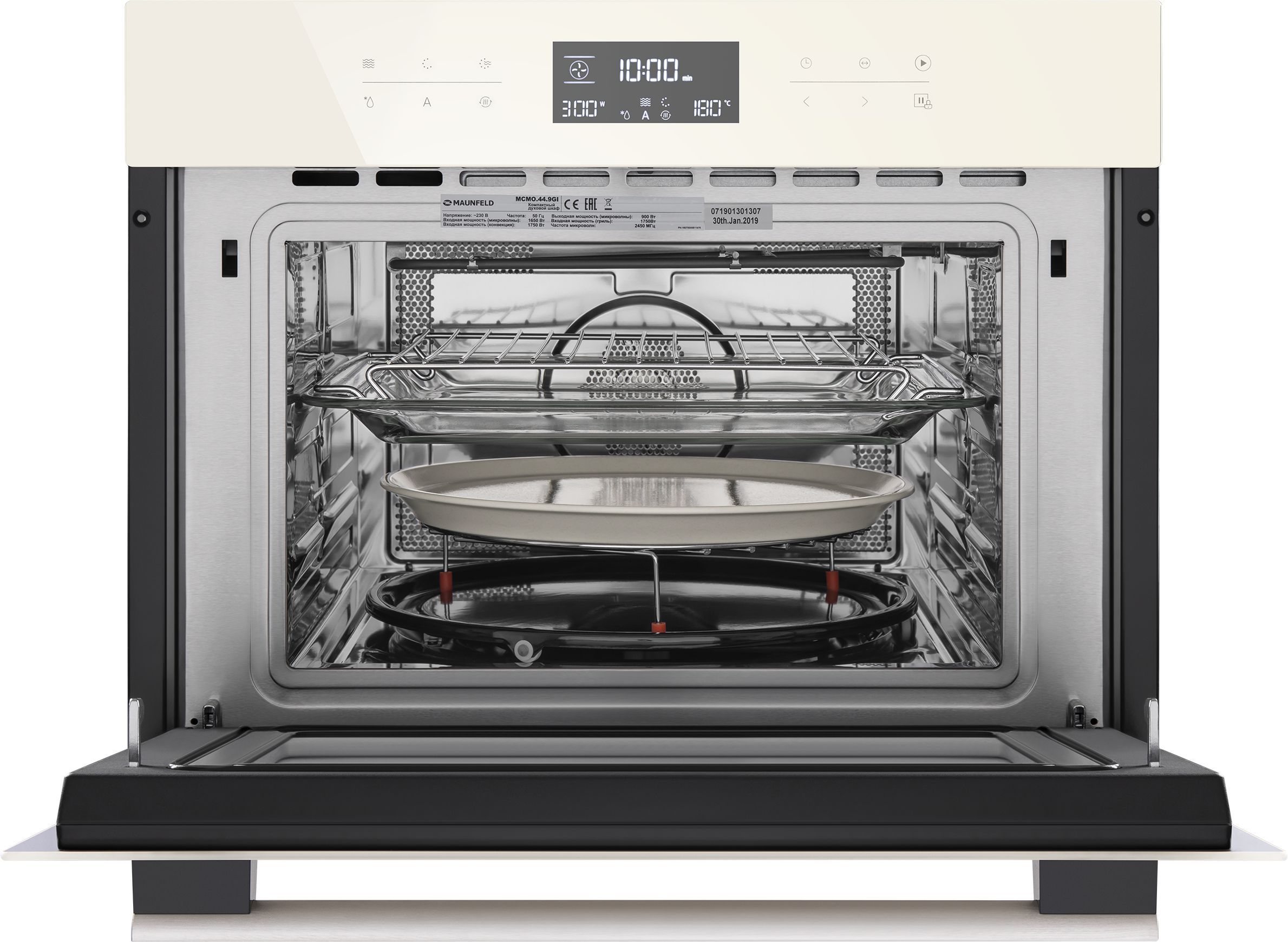 Шкаф духовой электрический с функцией СВЧ Maunfeld, MCMO.44.9GBG