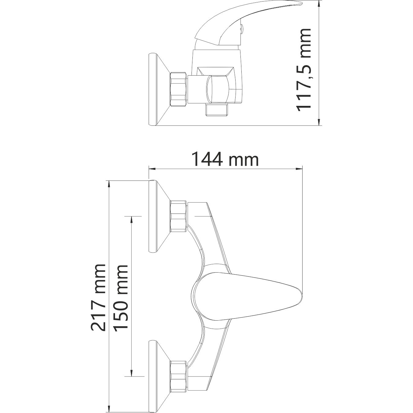 Смеситель для душа WasserKRAFT Isen, 2602