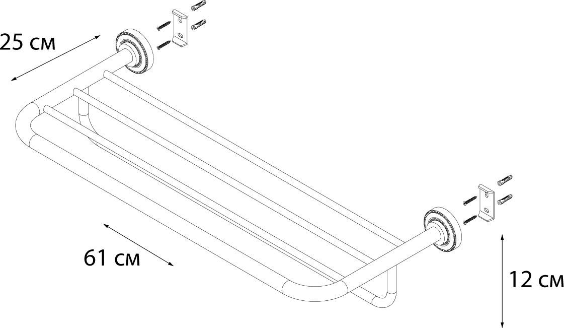 Полка для полотенец Fixsen Style, FX-41115