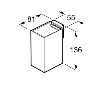 Настенный держатель для стакана Roca Rubik, A816843001