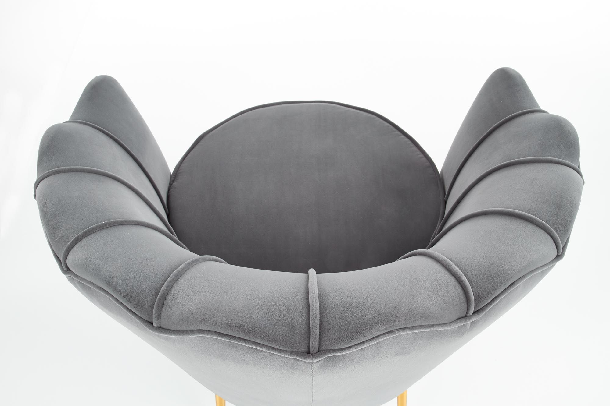 Кресло Halmar Amorinito серый/золотой, V-CH-AMORINITO-FOT-POPIEL