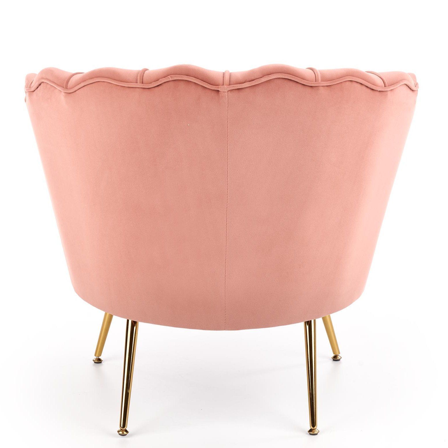 Кресло Halmar Amorinito светло-розовый/золотой, V-CH-AMORINITO-FOT-J.ROZOWY