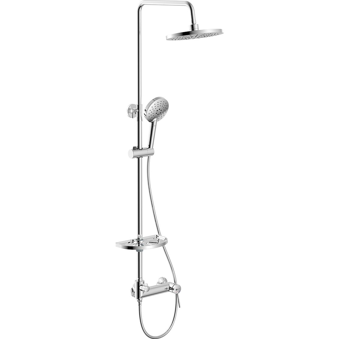 Смеситель для душа с верхней душевой лейкой Lemark Minima, LM3860C