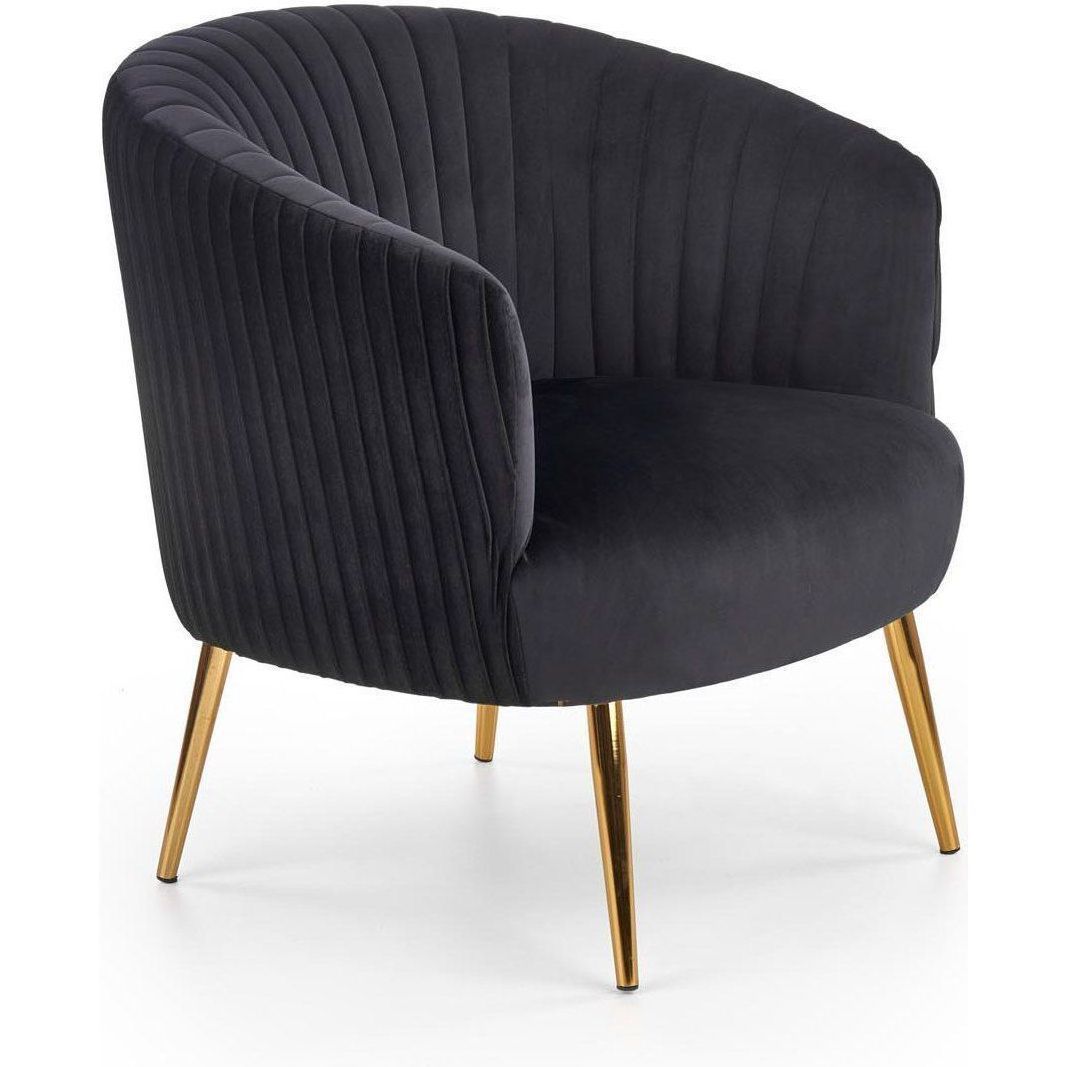 Кресло Halmar Crown черный/золотой, V-CH-CROWN-FOT-CZARNY