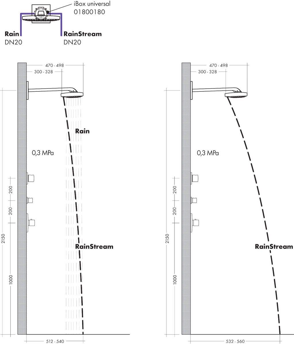 Тропический душ Hansgrohe Raindance Select E300 3jet со стены диаметр 30 см, 26468000
