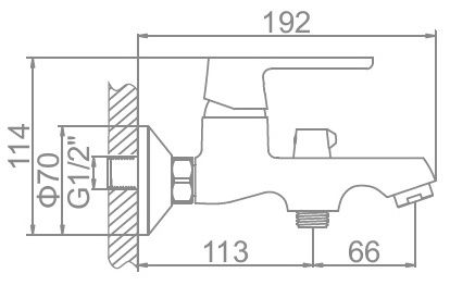 Смеситель для ванны Ledeme L3277W