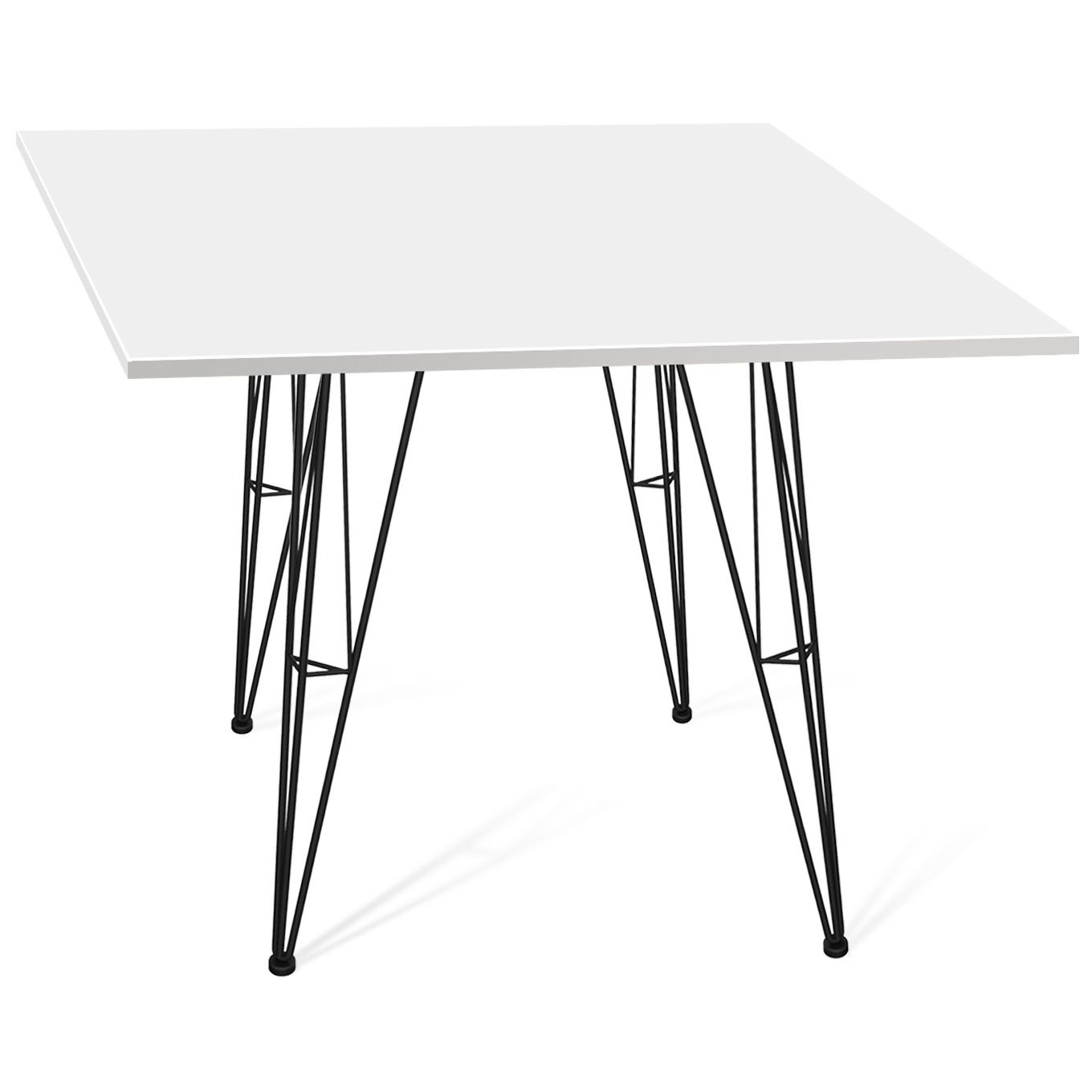 Стол Sheffilton SHT-TU10/80/80 черный муар/белый, 987465