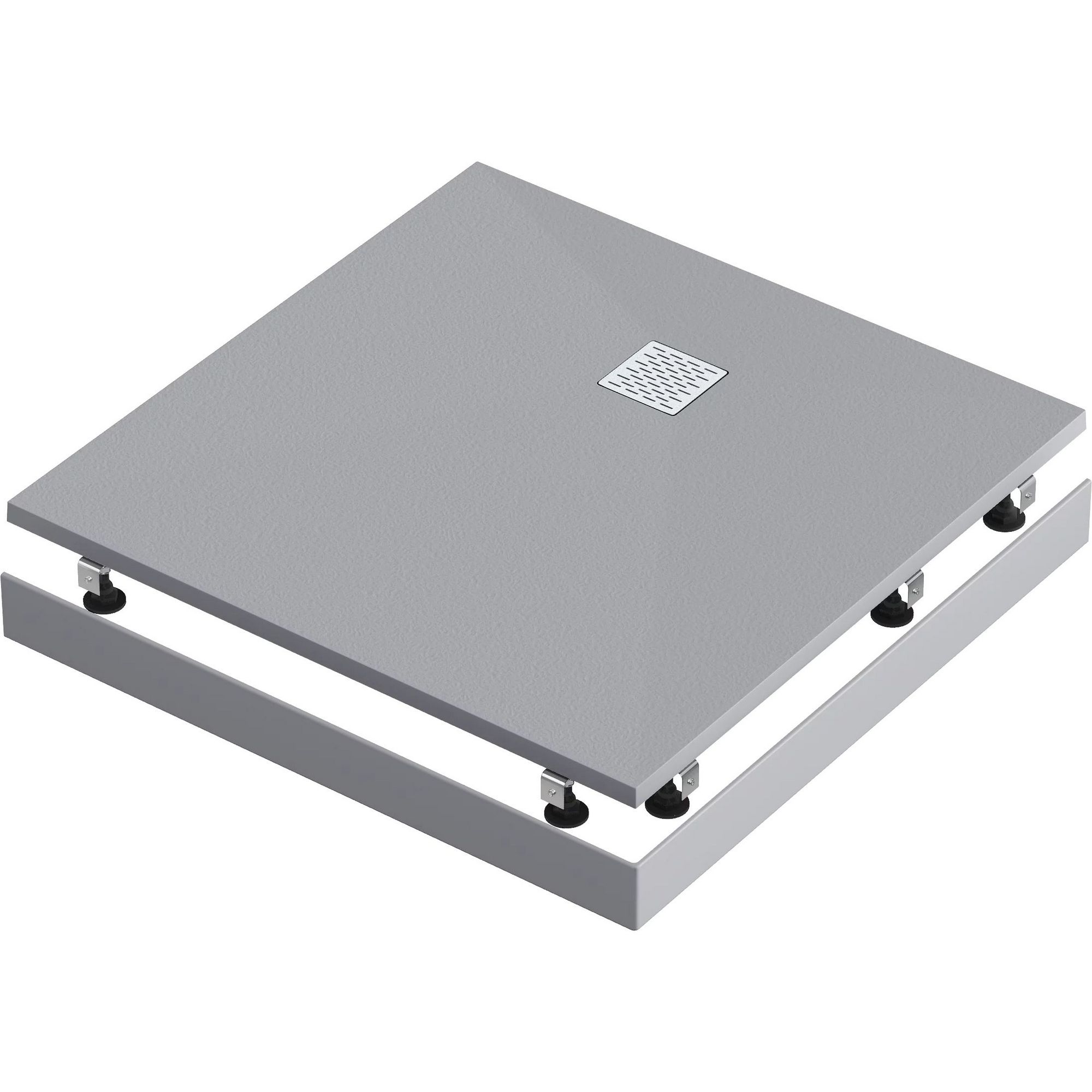 Мраморный душевой поддон Good Door Essentia CR графит