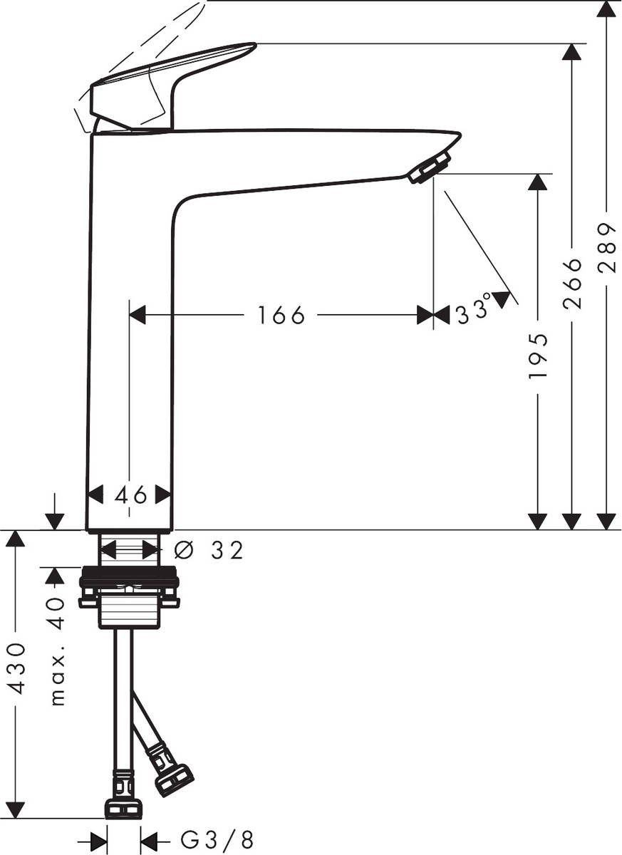 Смеситель для раковины Hansgrohe Logis 190, 71091000