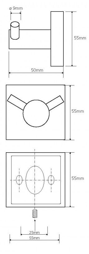 Двойной крючок для одежды Bemeta Beta, 132106032