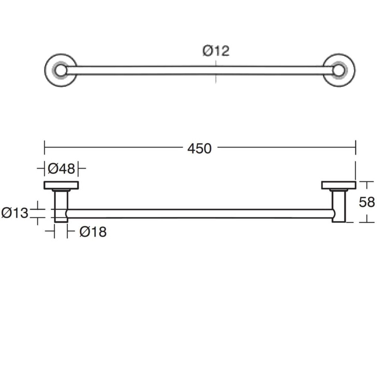Полотенцедержатель 45 см Ideal Standard IOM, A9117AA