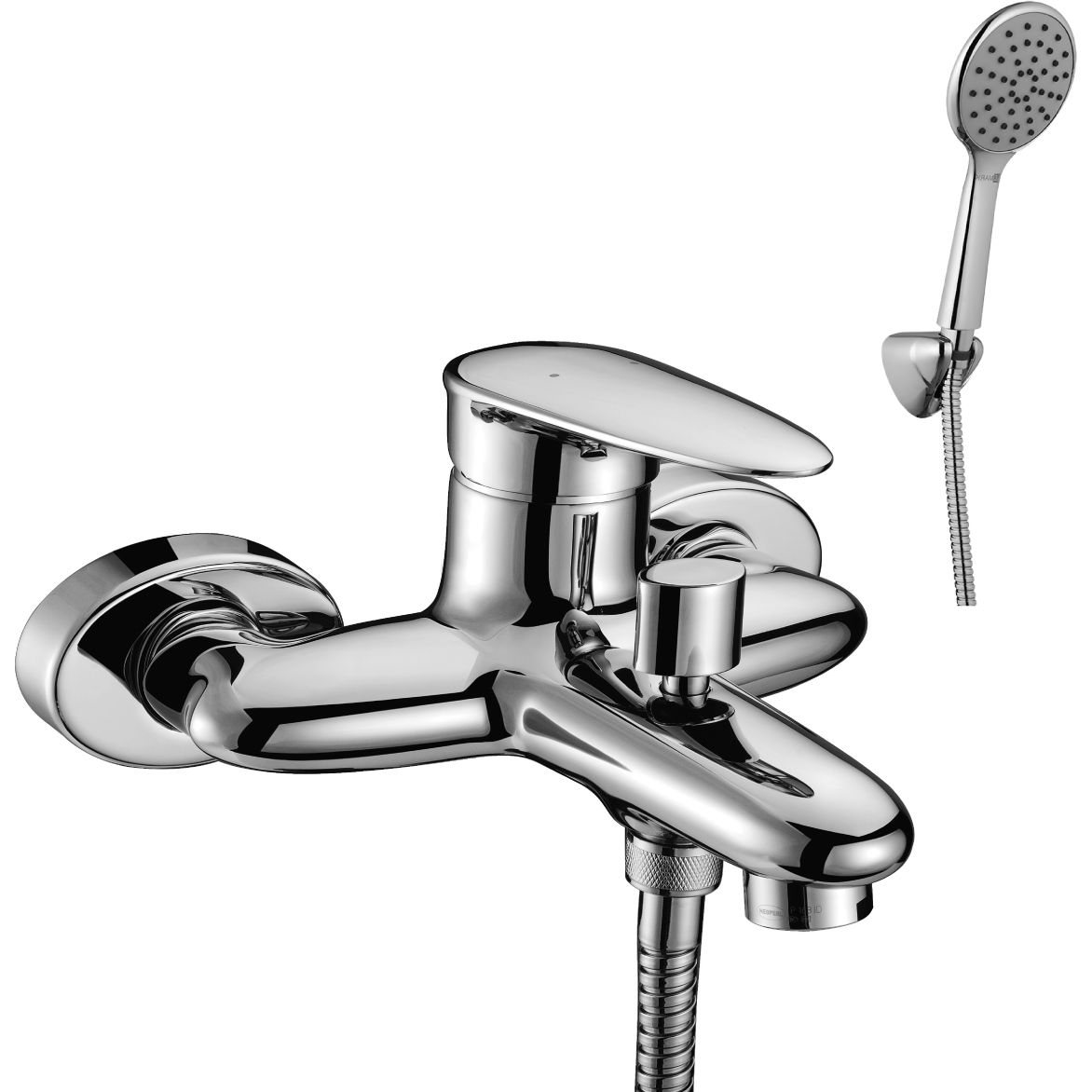 Смеситель для ванны с коротким изливом с аксессуарами Lemark Status, LM4402C