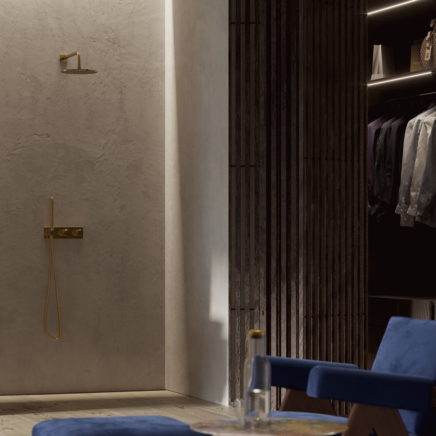 Душевая система скрытого монтажа Omnires Contour, SYSCT10GLB