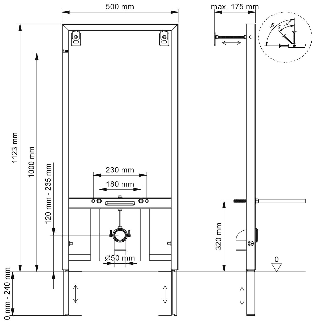 Рама для биде Berges Novum, 049212