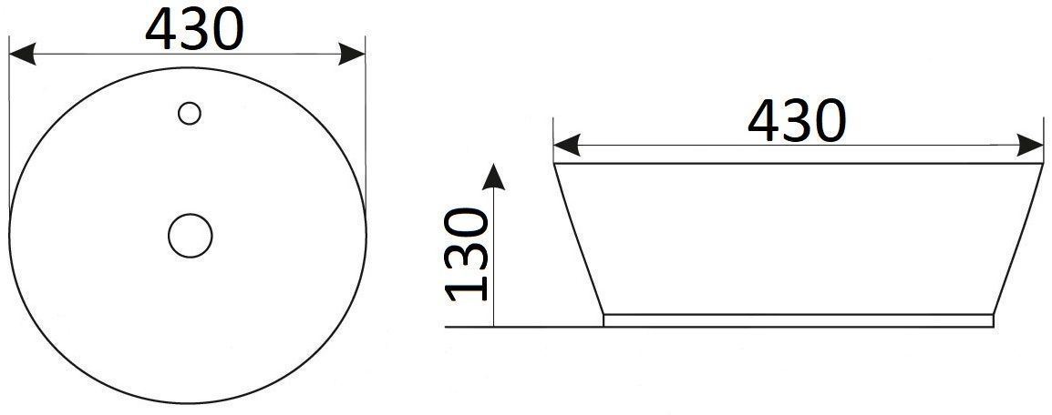 Раковина для ванной Ceramalux 45x45, D1306H004