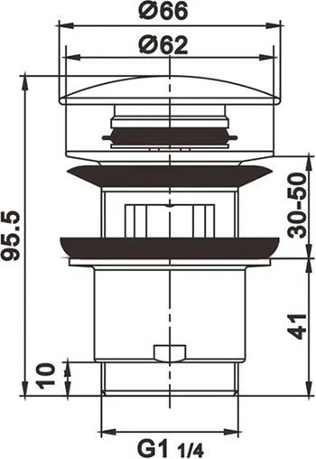 Донный клапан автомат Rose, RS01Q