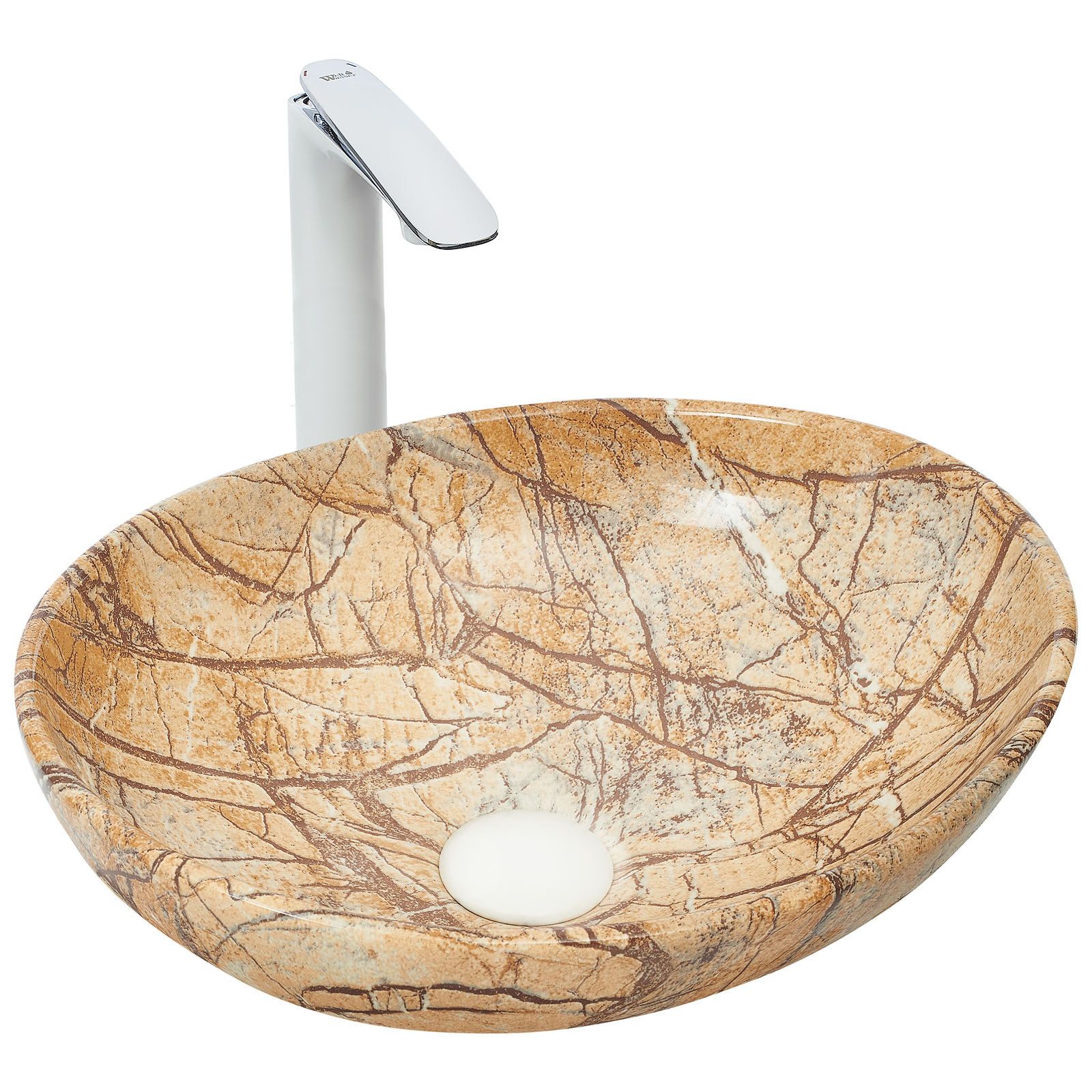 Раковина накладная WeltWasser ELBACH 3078 M818 41.5x33.5