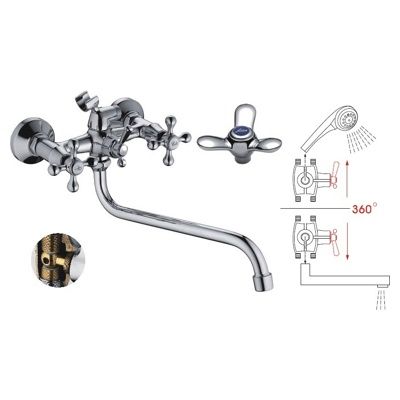 Смеситель для ванны Ledeme L2212