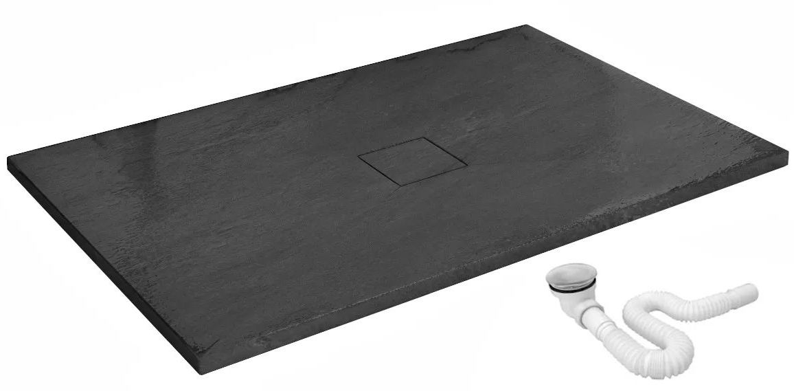 Поддон прямоугольный Rea Black Stone